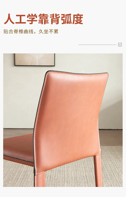 Stackable Household Dining Chairs Italian Style Minimalism Light Luxury Dining Chairs Makeup Backrest Cadeira Home Furniture