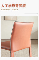 Stackable Household Dining Chairs Italian Style Minimalism Light Luxury Dining Chairs Makeup Backrest Cadeira Home Furniture