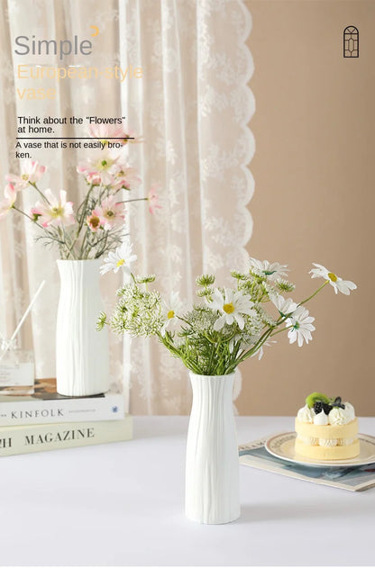 4066 Simple Plastic Vase Silver Willow Hydroponic Flowers Artificial Flower Vase Desktop Living Room Decoration Ornaments