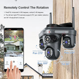 LS VISION 15MP Three Screen WiFi Camera Outdoor Three 360°Rotation PTZ IP Camera Human Auto Tracking Video Surveillance Cam CCTV