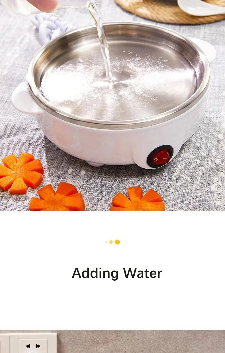 Automatic Electric Egg Steamer Multifunctional Electric Egg Boiler Double-Layer Egg Cooker Mini Kitchen Breakfast Machine