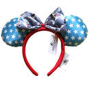Diadema con orejas de Minnie y lazos grandes de Disney, ideal para disfraz de cosplay, de peluche, para adultos y niños. 
