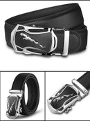 Men's Leather Belt Buckle Single Knot Casual Cross-border Style 4.0 Automatic Width 3.5cm