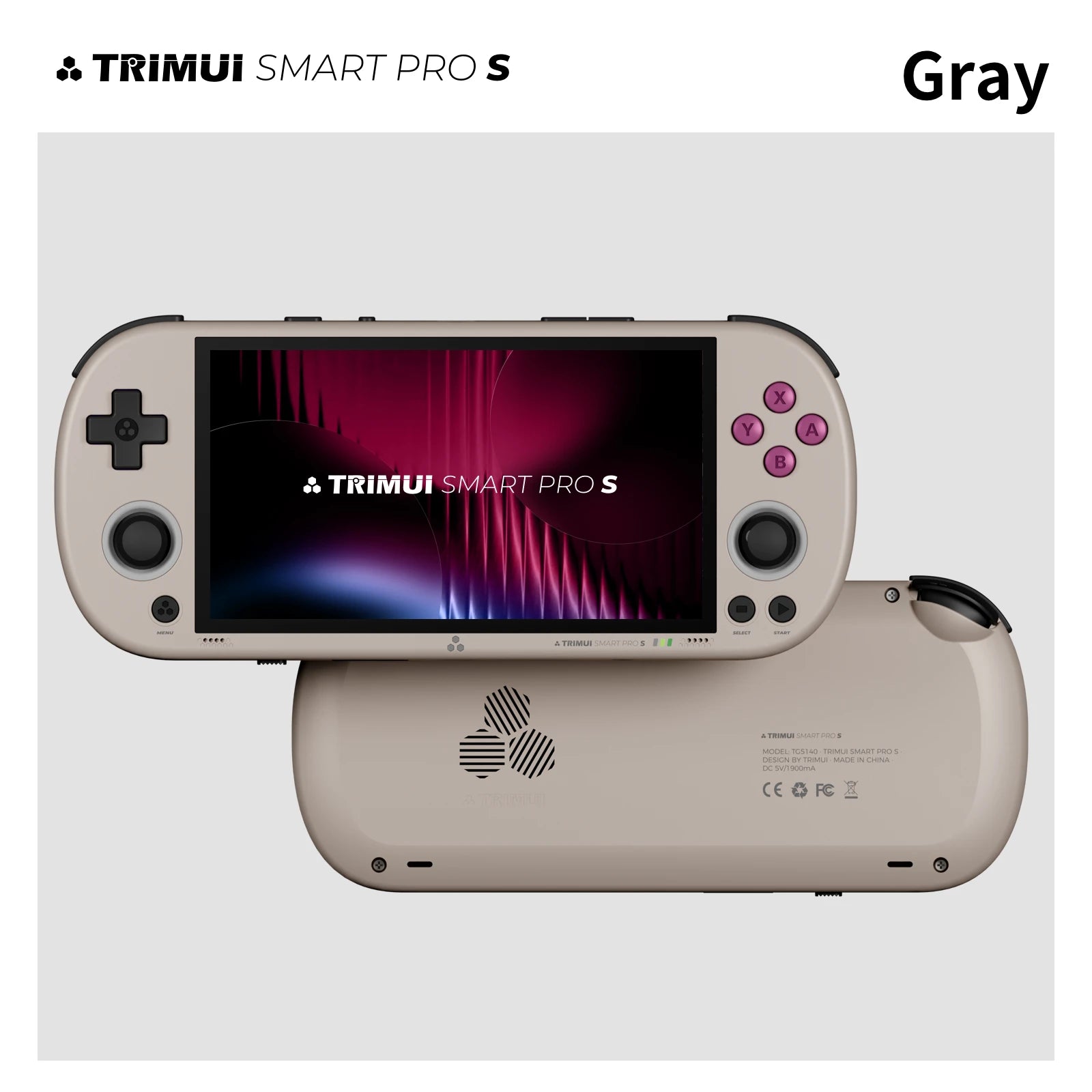 TRIMUI SMART PRO S Handheld Game Console 4.96''IPS Screen Allwinner A523 Processor Hall Joystick RGB Lighting TG5050 Game Player