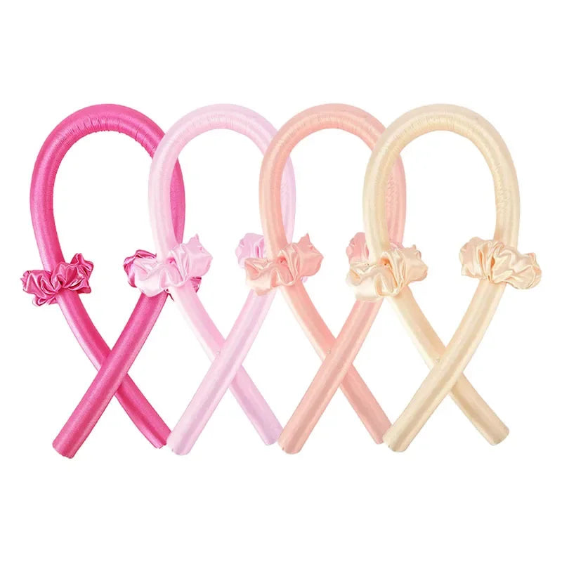 Heatless Curling Rod Headband, Sem Calor, Cachos De Seda, Fita De Cabelo Rolos, Dormir, Soft Headband, Acessórios De Cabelo Preguiçoso