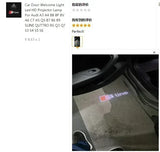 Audi A3 A4 B8 8P 8V A6 C7 A5 Q5 B7 B6 B9 SLINE QUTTRO RS Q3 Q7 S3 S4 S5 S6 S8 Car Door Welcome Light Led HD Projector Lamp