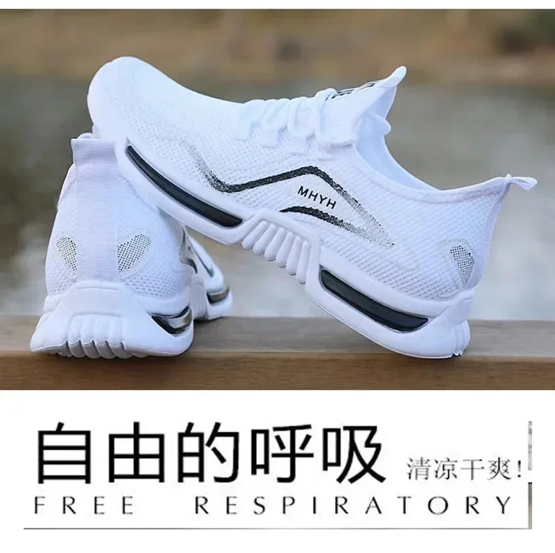 Men's Slip-on Fashion Sneakers Male Sport Running Shoes Breathable Gym Training Walking Tennis Shoes Non-Slip Workout Flats