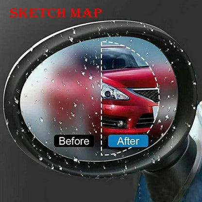 2pcs Rainproof Car Rearview Mirror Sticker Anti-fog Protective Film Rain Shield