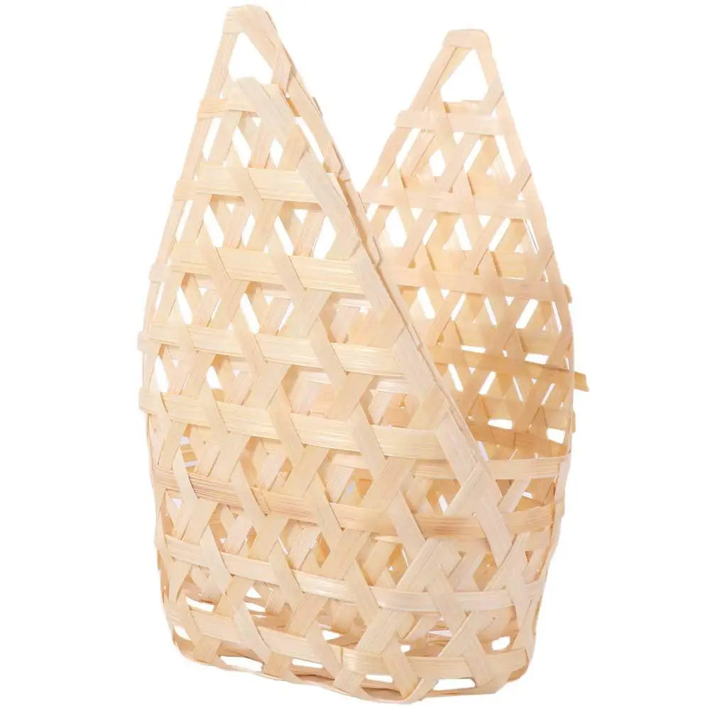 3pcs Portable Bamboo Woven Gift Packaging Basket Retro Creative Storage Box Handmade Natural Fruit Basket Egg