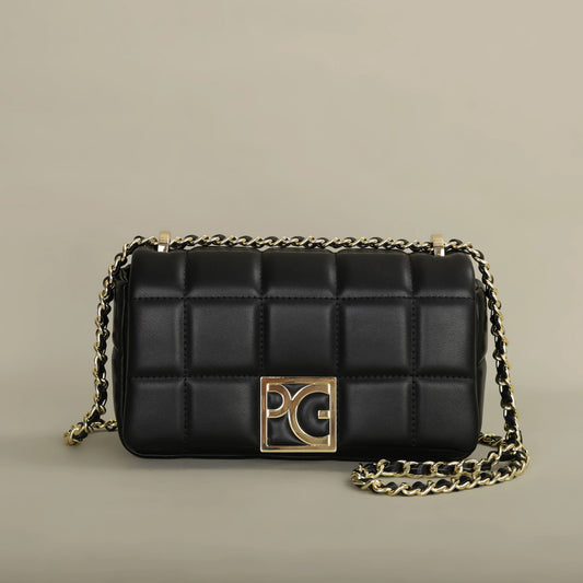 PG PATSY GARIS Bolso bandolera de lujo para mujer, diseño brillante, 2024, de cuero refinado y elegante, bolso de mano para banquetes.