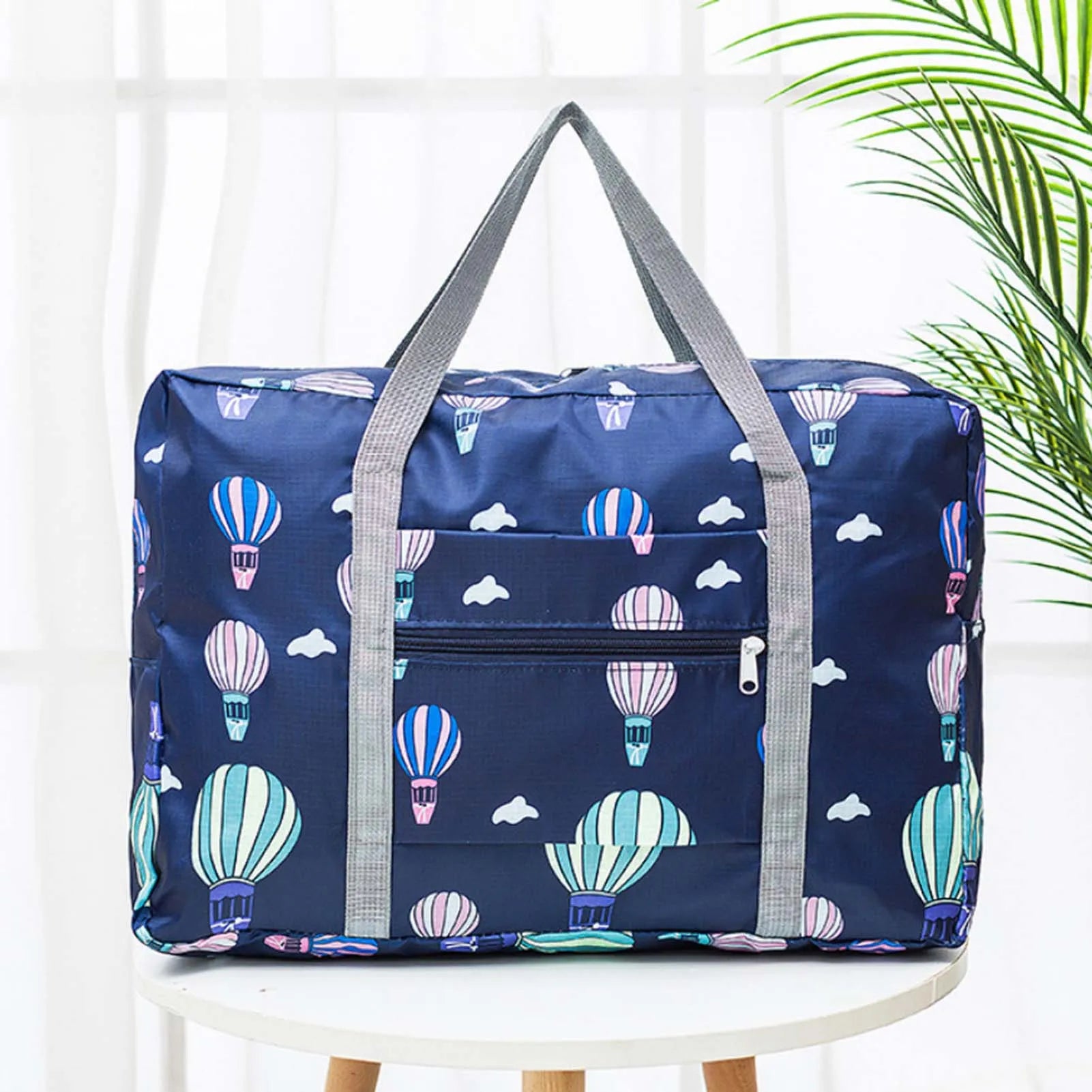 Foldable Travel Duffel Bag Portable Weekender Overnight Carry on Bag for Waterproof Luggage Organizer Floral Print Travel Tote