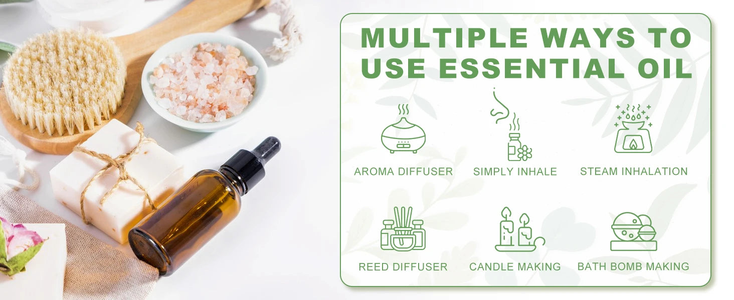 PHATOIL 1PCS Aromatherapy Essential Oil For Diffuser 10ML/30ML/100ML Lavender Peppermint Vanilla Eucalyptus Jasmine Aroma Oils