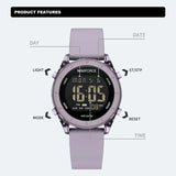 NAVIFORCE NF7108 Casual Wild Ladies Watch 50m Waterproof LCD Digital Display Electronic Silicone Strap Female Clock