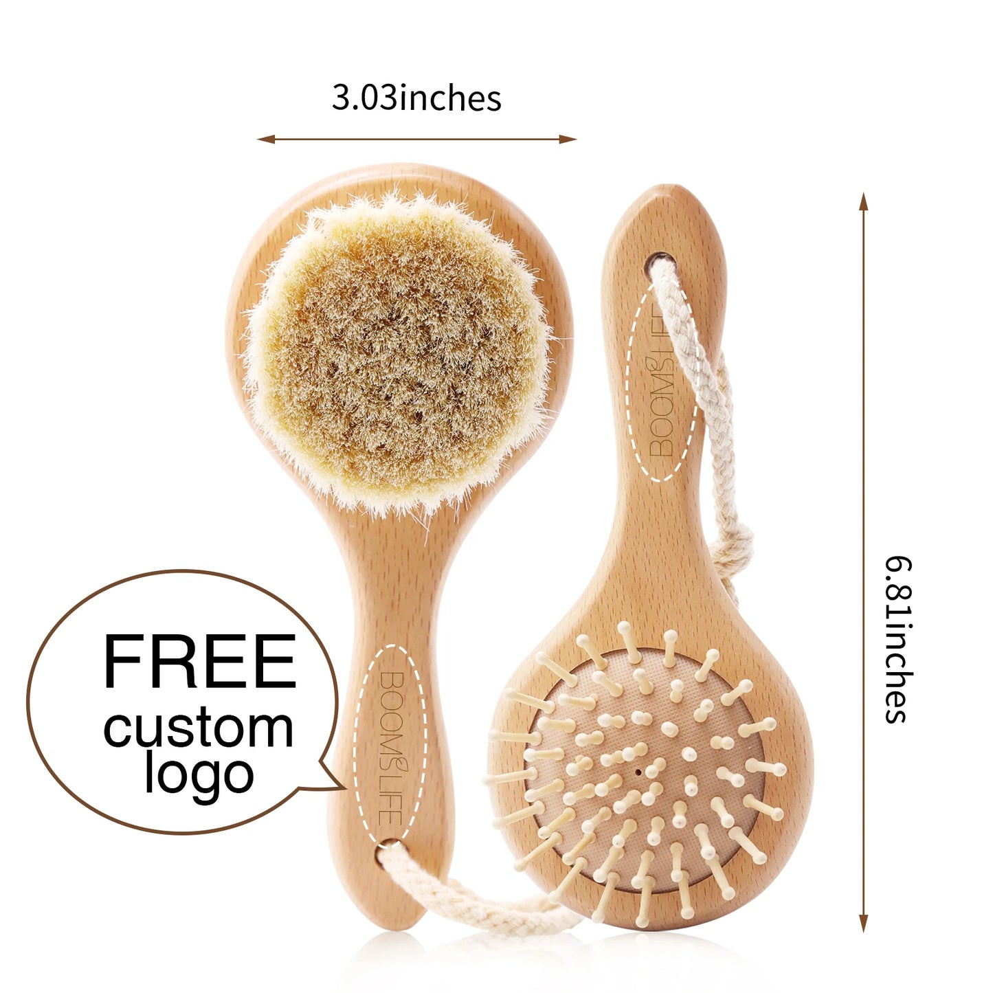 Face Cleansing Brush  Face Cleansing Brush  For Deep Pore Cleansing Face Professional Fiber Exfoliating  Wood Handle Brush