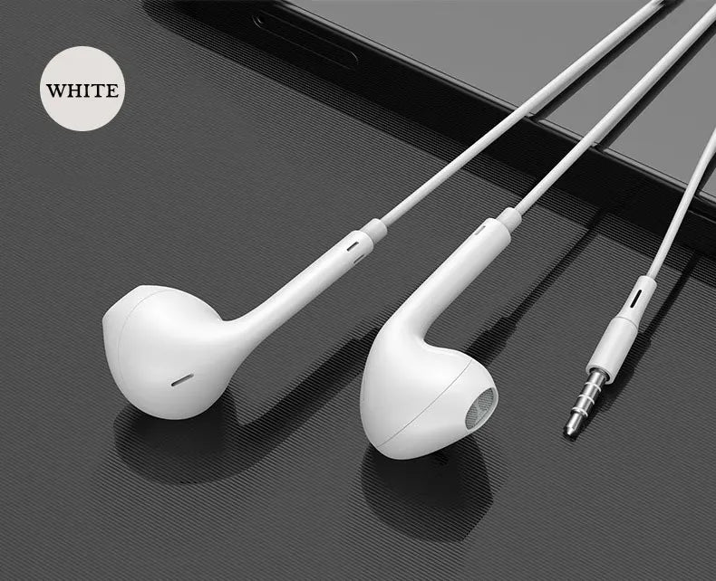 3.5mm In-Ear Earphone Wired with Microphone Earbuds White And Black Headphone Earphones for MP3 MP4 Samsung Huawei Xiaomi Phones