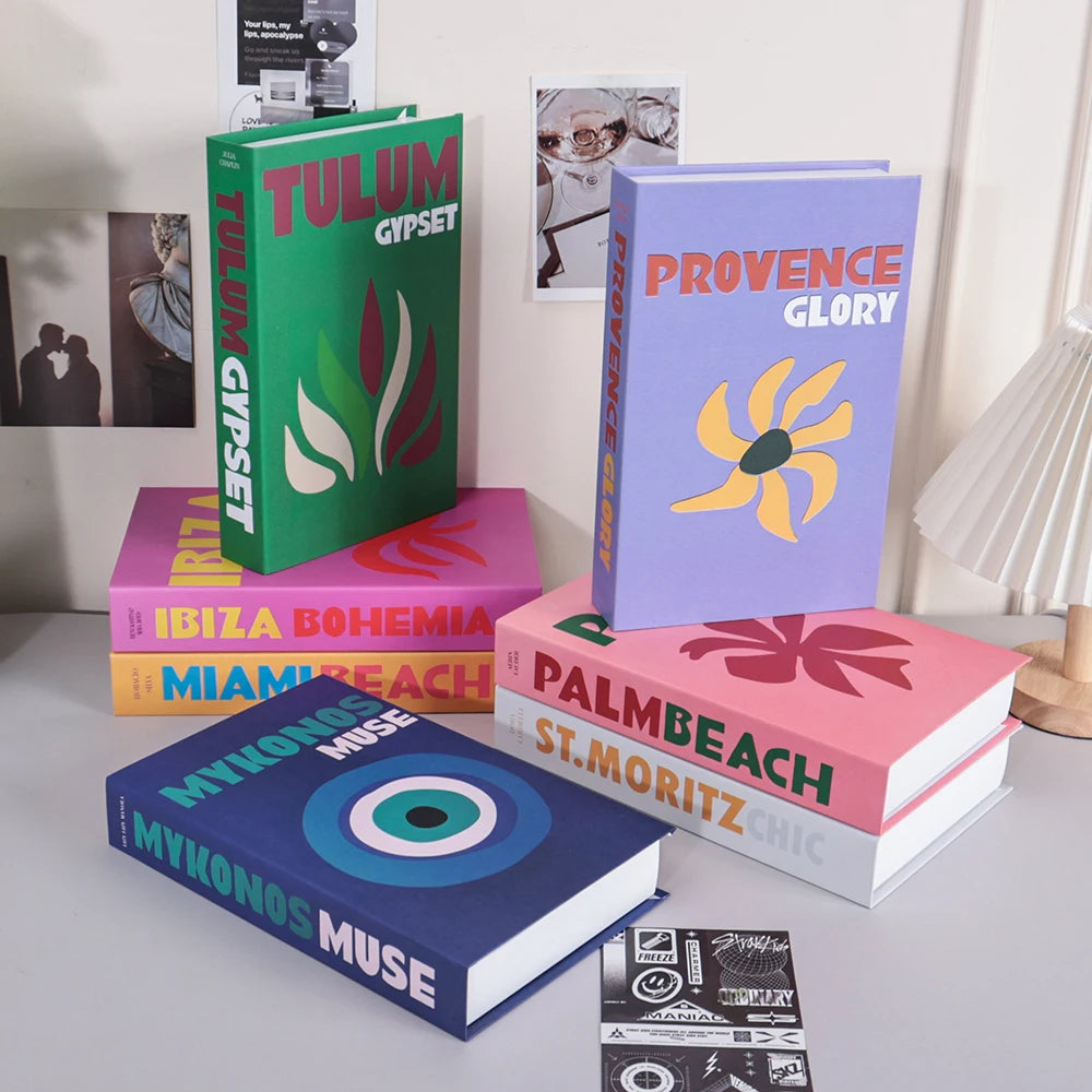 Travel Series Fake Book Decoration Coffee Table Living Room Fashion Fake Book Storage Box Decor Model Room IBIZA CAPRI