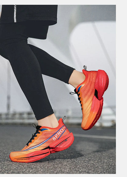 Marathon Air Cushion Men Sports Running Shoes Breathable Lightweight Women's Comfortable Athletic Nonskid Carbon Plate Sneakers