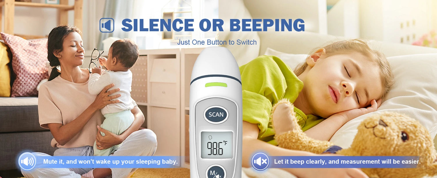Kingclinic Digital Ear Thermometer Ear and Forehead Mode Ideal for Family Kids and Adults 1 Second Reading