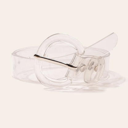 Transparent Belt Women's Fashion Invisible Korean Style Summer New Denim Jeans Accessory for Students And Girls