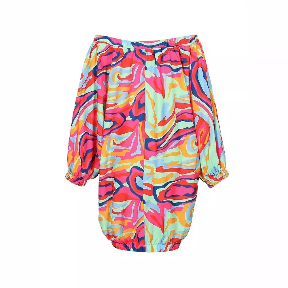 Plus Size TEMU2024 Verão Novo vestido feminino plus size manga comprida padrão de listra irregular comprimento não regular tamanho grande coágulo...