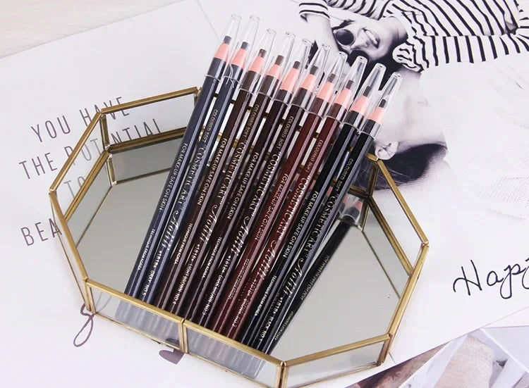 Natural Pull Eyebrow Pencil Waterproof Eye Brow Enhancer Pen Long Lasting Eyes Makeup Tools Cosmetics Black Red Brown Gray