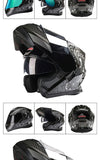 BLD Modular Motorcycle Full Face Helmet ECE Flip-up Double Anti-Fog Visor Purple Bird Sport Design In Stock Adult Men and Women