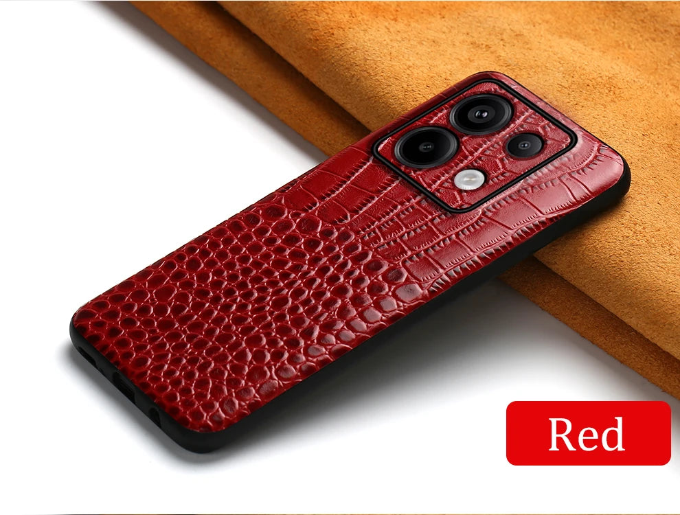 Genuine Cowhide Leather Phone Case for Xiaomi Mi 14 Ultra 13T Pro 14T Pro Poco X6 Pro Back Cover for Redmi Note 13 Pro Plus 5G