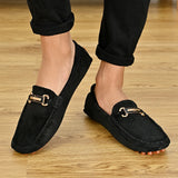YRZL Men's Loafers Big Size 48 Soft Driving Moccasins High Quality Flats Genuine Leather Slip-on Suede Loafers for Men