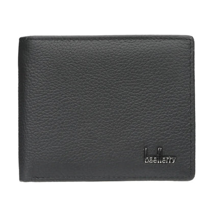 Baellerry Men Genuine Cow Leather Wallet Card Holder Male Purse Short with Coin Pocket Leather Wallets for Men