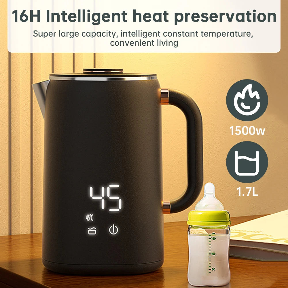 Electric Water Boiler Kettle for Tea Coffee 5 Levels Temperature Control Auto Shut Off Double Layer Insulated Hot Water Kettle