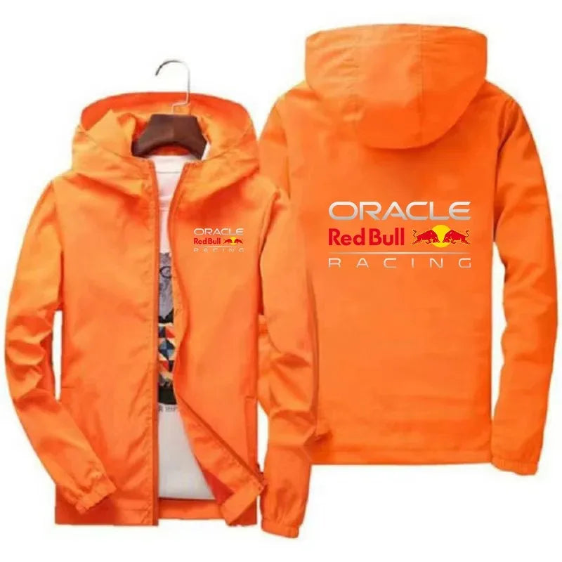 Red Bull logo racing team spring and autumn jacket men's waterproof windbreaker casual fashion sportswear men's outdoor fashion