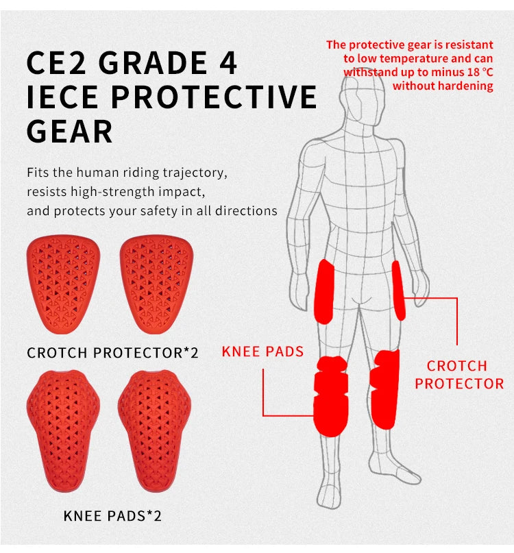 SFK New Black Motorcycle Pants Riding Men Equipment Summer Breathable Trousers With CE Protection Armor Wearing Gears Accessories