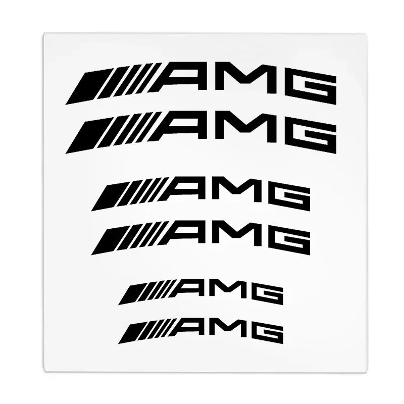 1set Car Goods Brake Caliper Badge Sticker Decoration Sticker Decal For Mercedes Benz B/C/E/S Class A Class C200L GLC GLK CLA