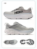 HOKA Sport Running Shoes Bondi 8 Breathable Anti Slip Cushioning Road Runs Shoes Men Sport Shoes Lifestyle Outdoor Sneaker Women
