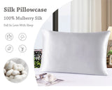 100% Nature Mulberry Silk Pillowcase Zipper Pillowcases Pillow Case For Healthy Standard Queen King Multicolor