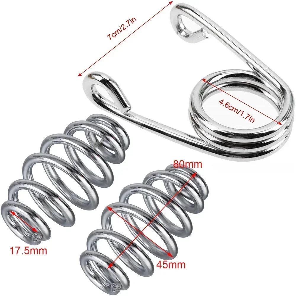 Motorcycle Universal Brown PU Solo Driver Seat Springs Bracket Mount Kit For Harley Honda Yamaha Suzuki Indian Triumph BMW ATV