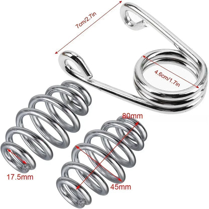 Motorcycle Universal Brown PU Solo Driver Seat Springs Bracket Mount Kit For Harley Honda Yamaha Suzuki Indian Triumph BMW ATV