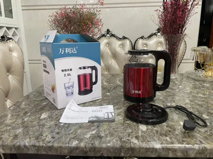 220V 2000ML Glass Electric Kettle Water Fast Boiling Pot Multi Cooker Household Heating Kettle Pot
