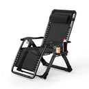 Outdoor Garden Sunloungers Folding Chair with Cup Holder and Headrest Pillow Lounge Chair Folding Patio Recliner Support 150kg