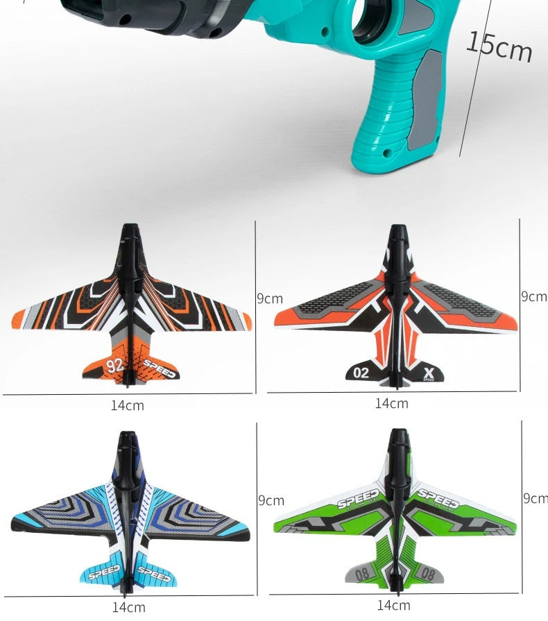 Lanzador de aviones de juguete para niños, divertido avión de espuma para exteriores, juguete interactivo entre padres e hijos, juguete volador deportivo para niños, regalo