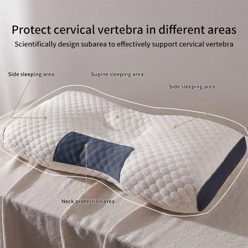 Knitted cotton pillow, cervical spine protection, sleep aid, pillow core, special household dormitory student pillow for adults