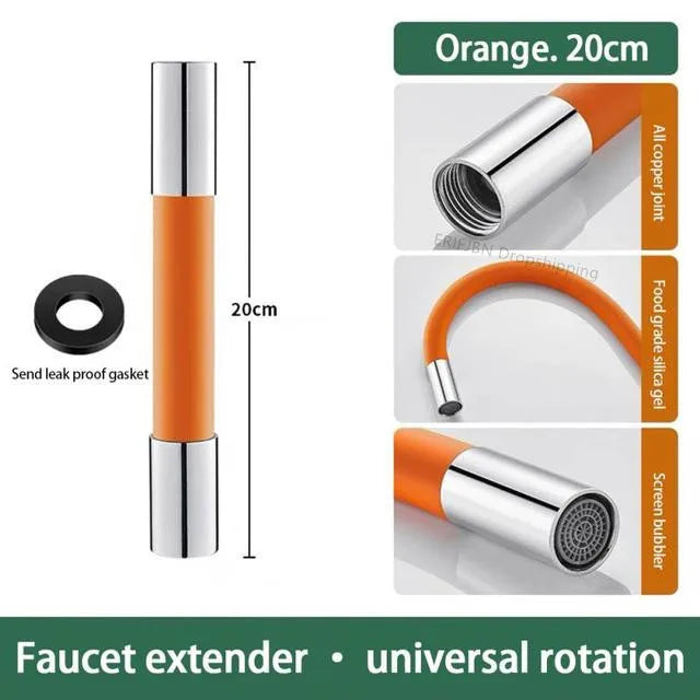 360° Rotating Silica Gel Faucet Extender Flexible Bending Bathroom Faucet Sink Universal Splash Extender Kitchen Accessories