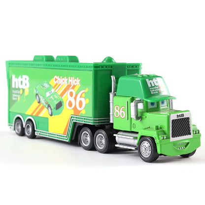 Disney Pixar Cars 2 3 Juguetes Rayo McQueen Camión Jackson Storm Tío Mack 1:55 Camión de fundición Modelo de remolque Niño niños Regalo