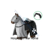 The Medieval Teutonic Knights Templar Holy Sepulchre Hospitaller War Horse Model Blocks MOC Bricks Set Gifts Toys G0128