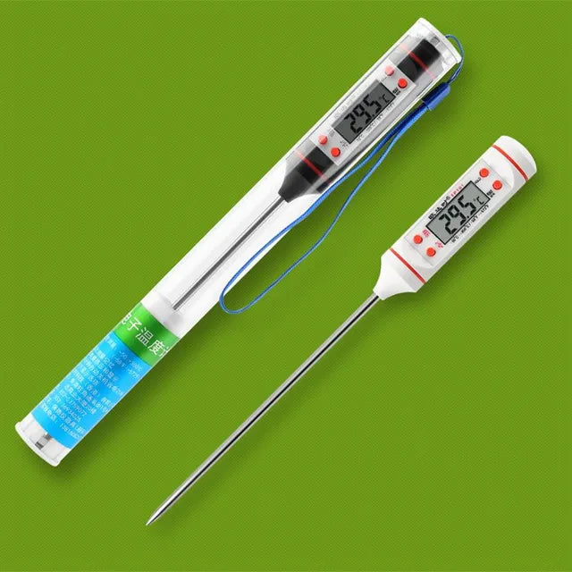 Digital Meat Thermometer for BBQ Stainless Steel Foldable Food Meat Turkey Thermometer 