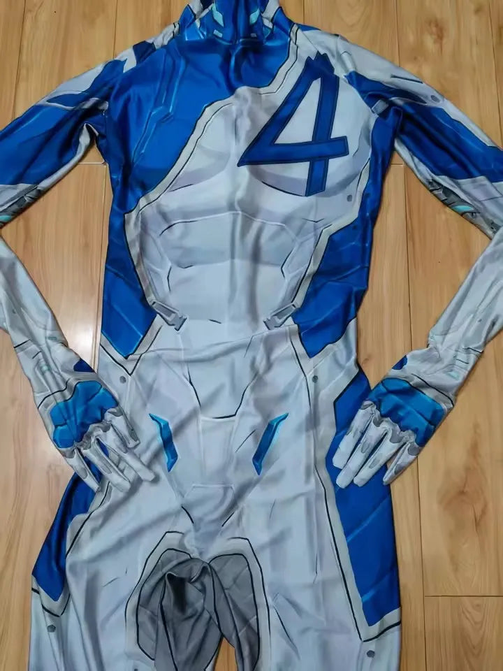 Mr Fantastic Cosplay Costume Fantastic Four Rivals Superhero Suit Halloween Bodysuit Zentai Catsuits