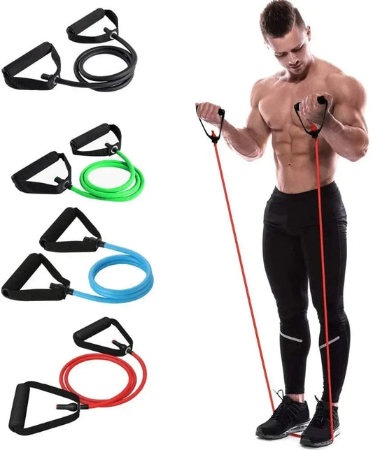 Bandas elásticas de 3 niveles de resistencia para yoga, cuerdas de tracción, deportes, culturismo, entrenamientos en casa, entrenamiento muscular, banda de tubo de goma.
