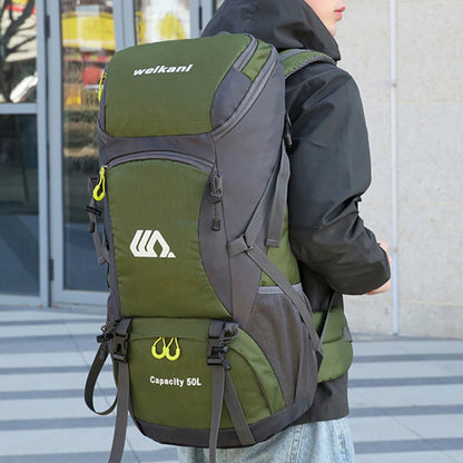 High Capacity Multifunctional Hiking Backpack Men Outdoor Sport Travel Backpack Bag Women 50L Hiking Climbing Fishing Backpack