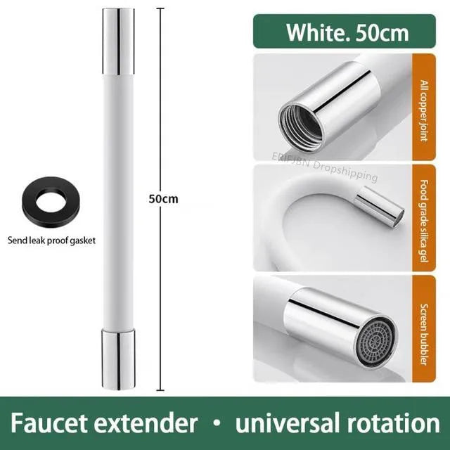 360° Rotating Silica Gel Faucet Extender Flexible Bending Bathroom Faucet Sink Universal Splash Extender Kitchen Accessories