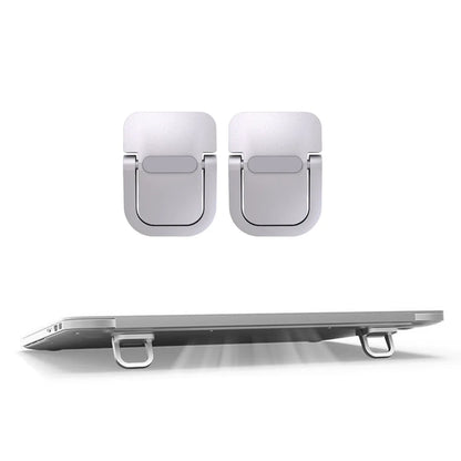Aluminium Self-Adhesive Laptops Stand Invisible Computer Keyboards Stand Bracket for Desk Foldable Notebook Feet for MacBook Pro